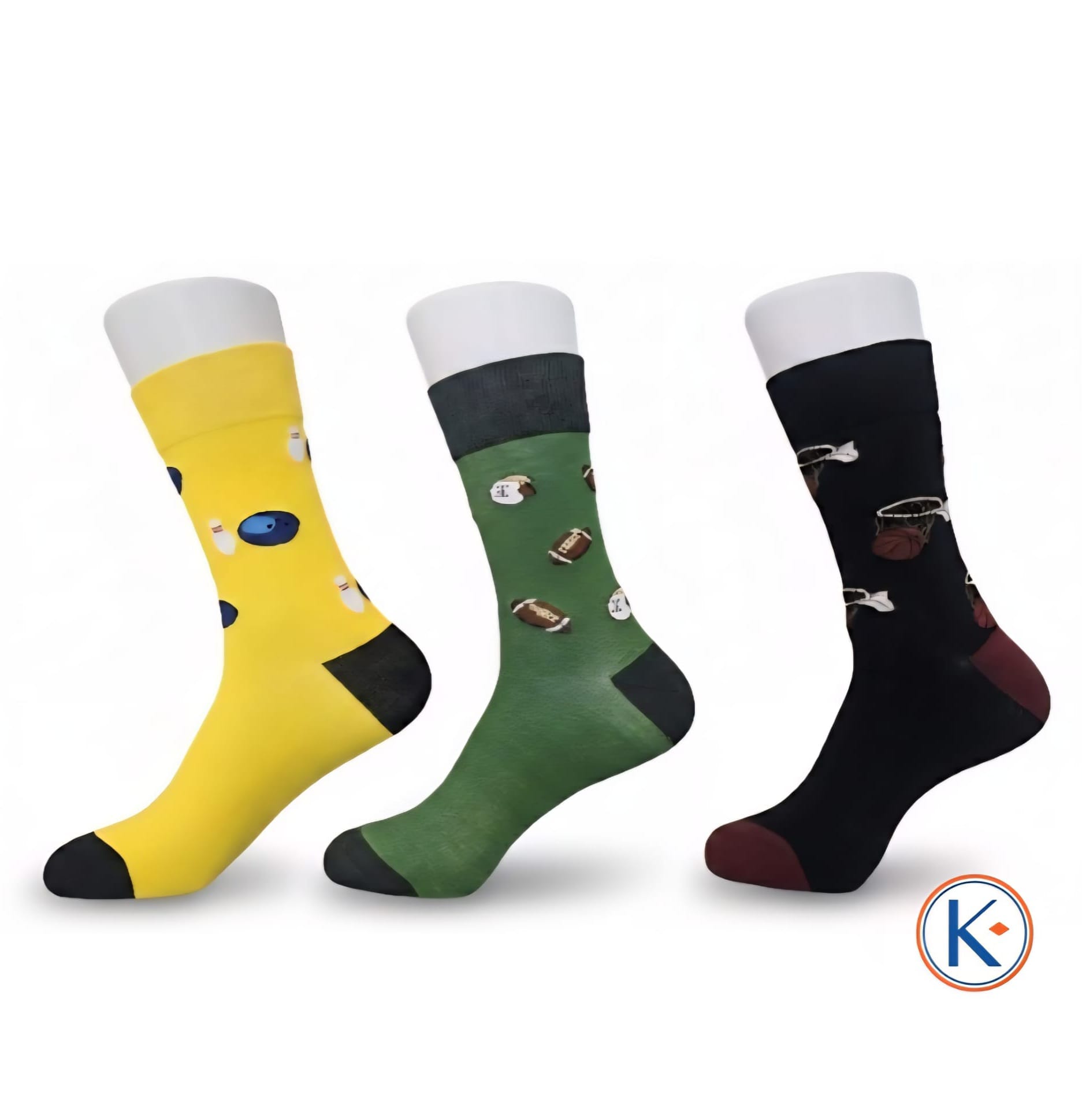 Calcetines de algodón motivos deporte hombre talla única 40-46